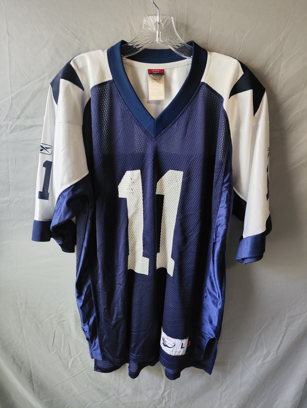 Dallas Cowboys Jersey Mens Large Blue White NFL Football Roy Williams 11 Reebok